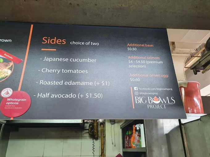 Big Bowls Project menu's